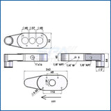Weber IDF downdraft carburetor Plenum power cap 90 degree 2" Left