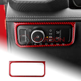 Real Carbon Fiber Headlight Control Outer Trim Overlay for 2024+ Ford Mustang