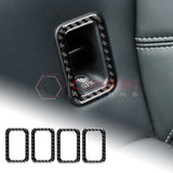 2024+ S650 Mustang Real Carbon Fiber Rear Baby Seat Latch Trim Overlay