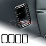 Real Carbon Fiber Rear Child Seat Anchor Trim Overlay for 2024+ Ford Mustang
