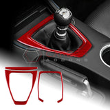 Real Carbon Fiber Gear Shifter Trim Overlay for 2024+ Ford Mustang