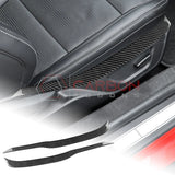 Real Carbon Fiber Seat Control Upper Trim Overlay for 2024+ Ford Mustang