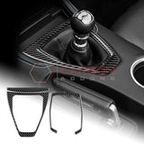 Real Carbon Fiber Gear Shifter Trim Overlay for 2024+ Ford Mustang