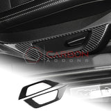2024+ S650 Mustang Real Carbon Fiber Seat Control Outer Trim Overlay