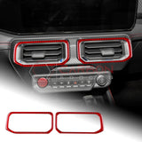 Real Carbon Fiber Center A/C Vent Frame Overlay for 2024+ Ford Mustang