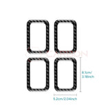 Real Carbon Fiber Rear Child Seat Anchor Trim Overlay for 2024+ Ford Mustang