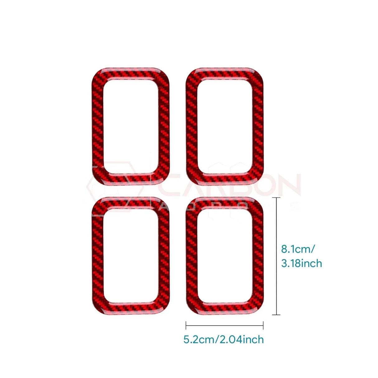 Real Carbon Fiber Rear Child Seat Anchor Trim Overlay for 2024+ Ford Mustang