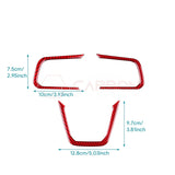 Real Carbon Fiber Steering Wheel Trim Overlays for 2024+ Ford Mustang