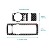 Real Carbon Fiber Headlight Control Trim Overlay for 2024+ Ford Mustang