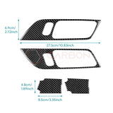 Real Carbon Fiber Interior Door Handle Trim Overlay for 2024+ Ford Mustang