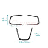 Real Carbon Fiber Steering Wheel Trim Overlays for 2024+ Ford Mustang