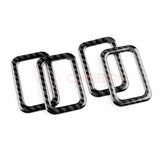 Real Carbon Fiber Rear Child Seat Anchor Trim Overlay for 2024+ Ford Mustang
