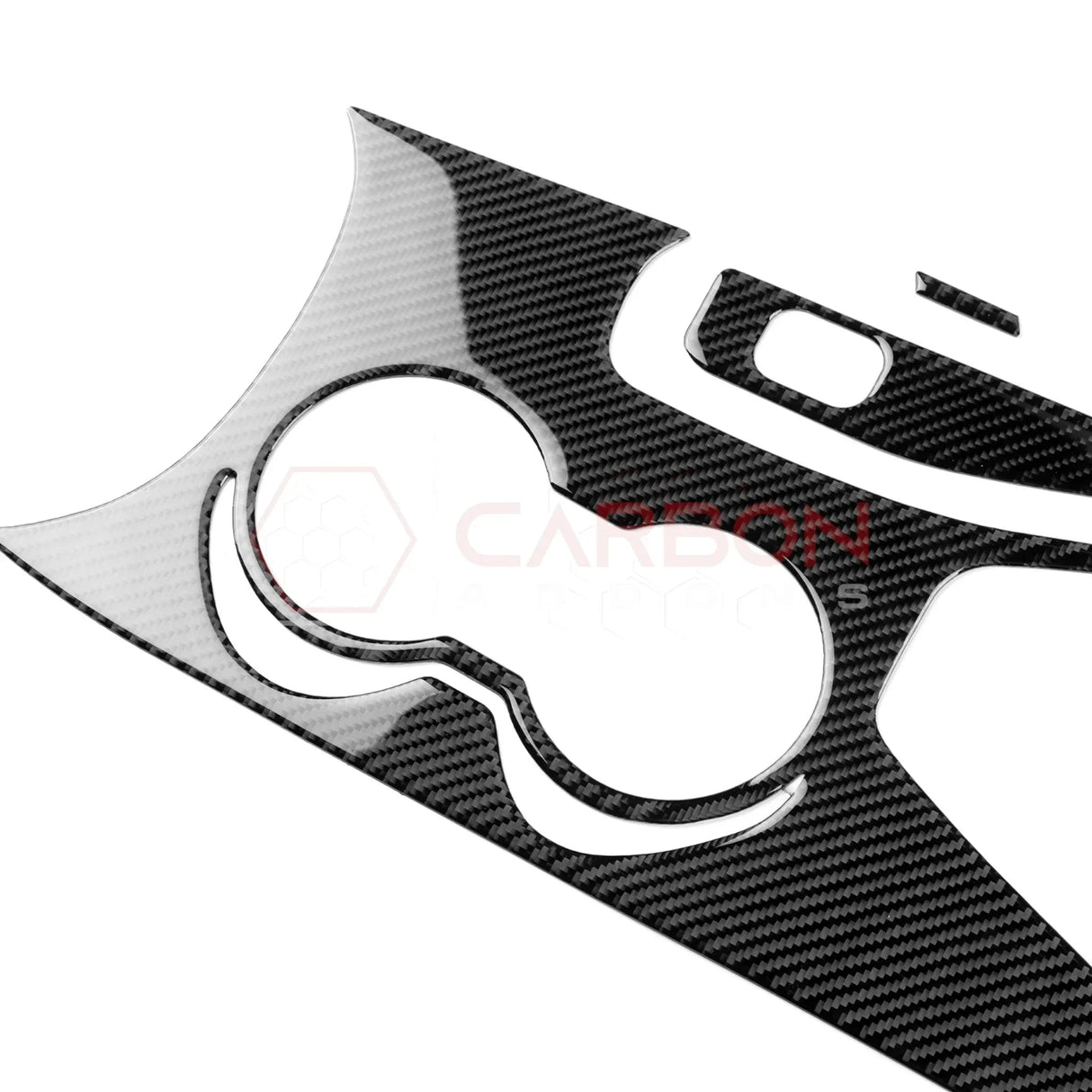 Real Carbon Fiber Center Console Overlay for 2024+ Ford Mustang