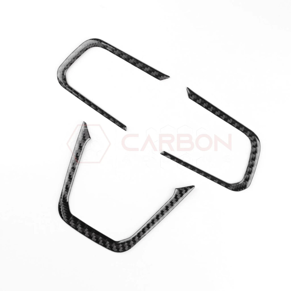2024+ S650 Mustang Real Carbon Fiber Steering Wheel Trim Overlays