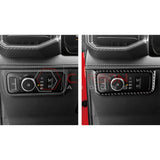 Real Carbon Fiber Headlight Control Outer Trim Overlay for 2024+ Ford Mustang