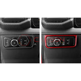 Real Carbon Fiber Headlight Control Outer Trim Overlay for 2024+ Ford Mustang