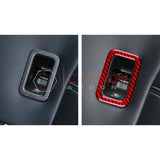 Real Carbon Fiber Rear Child Seat Anchor Trim Overlay for 2024+ Ford Mustang