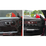 Real Carbon Fiber Door Handle & Speaker Panel Trim Overlay for 2024+ Ford Mustang