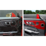 Real Carbon Fiber Door Handle & Speaker Panel Trim Overlay for 2024+ Ford Mustang