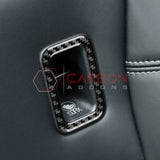 Real Carbon Fiber Rear Child Seat Anchor Trim Overlay for 2024+ Ford Mustang