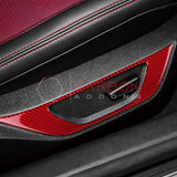 Real Carbon Fiber Seat Control Outer Trim Overlay for 2024+ Ford Mustang