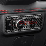 Real Carbon Fiber Headlight Control Trim Overlay for 2024+ Ford Mustang