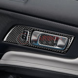 Real Carbon Fiber Interior Door Handle Trim Overlay for 2024+ Ford Mustang