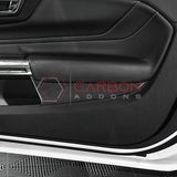Real Carbon Fiber Lower Door Panel Trim Overlay for 2024+ Ford Mustang