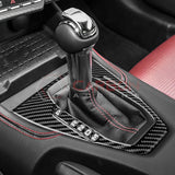 Real Carbon Fiber Gear Shifter Trim Overlay for 2024+ Ford Mustang