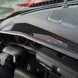 Real Carbon Fiber Dashboard Screen Surround Trim Overlay for 2024+ Ford Mustang