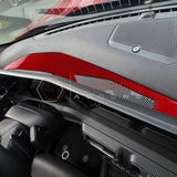 2024+ S650 Mustang Real Carbon Fiber Behind Screen Top Dash Trim Overlay