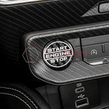 Real Carbon Fiber Start/Stop Button Cover for 2024+ Ford Mustang