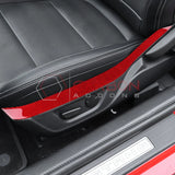 2024+ S650 Mustang Real Carbon Fiber Seat Control Upper Trim Overlay