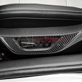 Real Carbon Fiber Seat Control Outer Trim Overlay for 2024+ Ford Mustang