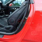 Real Carbon Fiber Door Jamb Trim Overlays for 2024+ Ford Mustang