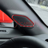 Real Carbon Fiber A-Pillar Speaker Trim Overlays for 2024+ Ford Mustang