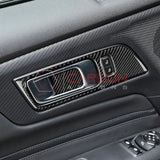 Real Carbon Fiber Interior Door Handle Trim Overlay for 2024+ Ford Mustang