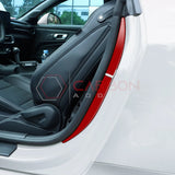 Real Carbon Fiber Door Jamb Trim Overlays for 2024+ Ford Mustang