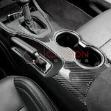 Real Carbon Fiber Center Console Overlay for 2024+ Ford Mustang