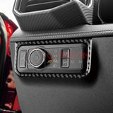 2024+ S650 Mustang Real Carbon Fiber Headlight Control Outer Trim Overlay