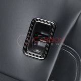 Real Carbon Fiber Rear Child Seat Anchor Trim Overlay for 2024+ Ford Mustang