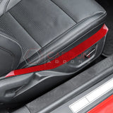 Real Carbon Fiber Seat Control Upper Trim Overlay for 2024+ Ford Mustang