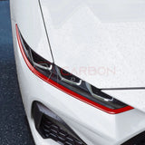 Real Carbon Fiber Headlight Decorative Strip Overlays for 2024+ Ford Mustang
