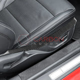 Real Carbon Fiber Seat Control Upper Trim Overlay for 2024+ Ford Mustang