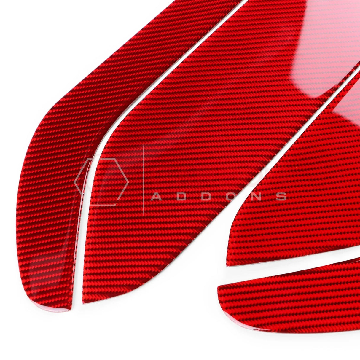 Real Carbon Fiber Rear Seat Side Panel Overlays for 2024+ Ford Mustang