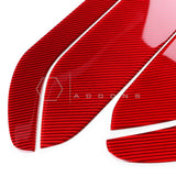 Real Carbon Fiber Rear Seat Side Panel Overlays for 2024+ Ford Mustang