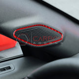 2024+ S650 Mustang Real Carbon Fiber A Pillar Speaker Trim Overlay