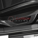Real Carbon Fiber Seat Control Outer Trim Overlay for 2024+ Ford Mustang