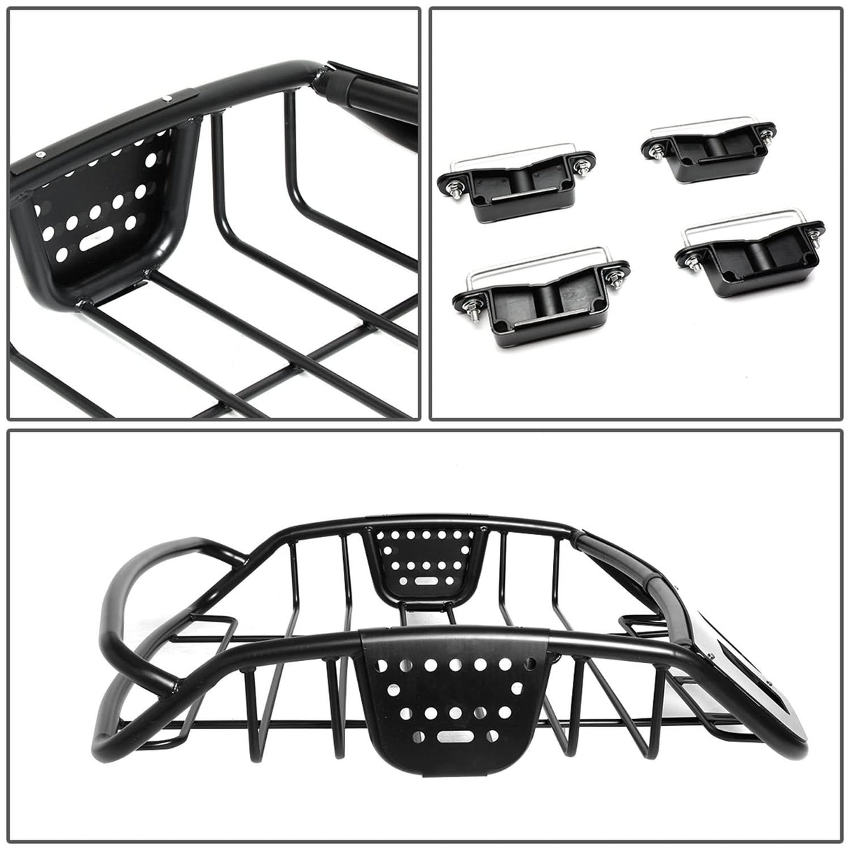 Universal Cargo Basket 39x38.5x8 Black Powdercoated