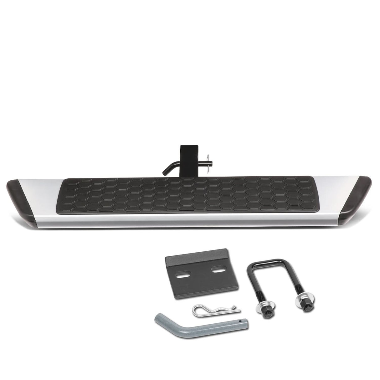 6 Inch Aluminum Hitch Step - Silver